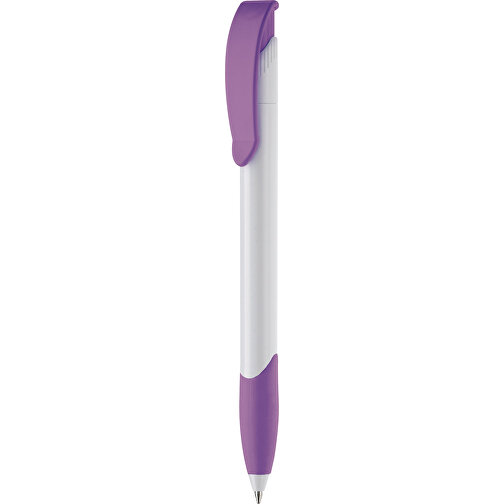 Kugelschreiber Apollo Hardcolour , weiß / purple, ABS, 14,70cm (Länge), Bild 1