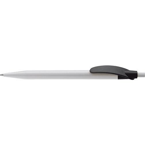 Kugelschreiber Cosmo Hardcolour , weiß / schwarz, ABS, 14,50cm (Länge), Bild 3