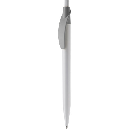 Kugelschreiber Cosmo Hardcolour , weiß / silber, ABS, 14,50cm (Länge), Bild 1