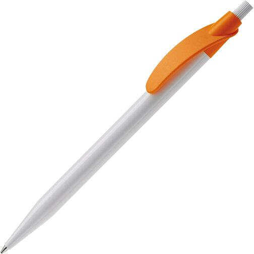 Kugelschreiber Cosmo Hardcolour , weiß / orange, ABS, 14,50cm (Länge), Bild 2