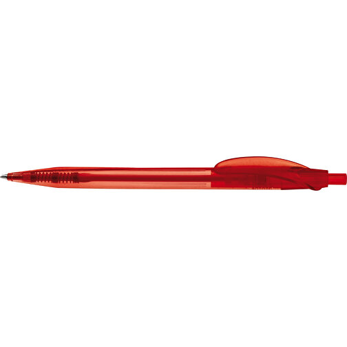 Kugelschreiber Cosmo Transparent , transparent rot, ABS, 14,50cm (Länge), Bild 3