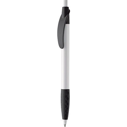 Kugelschreiber Cosmo Grip HC , weiß / schwarz, ABS, 14,50cm (Länge), Bild 1