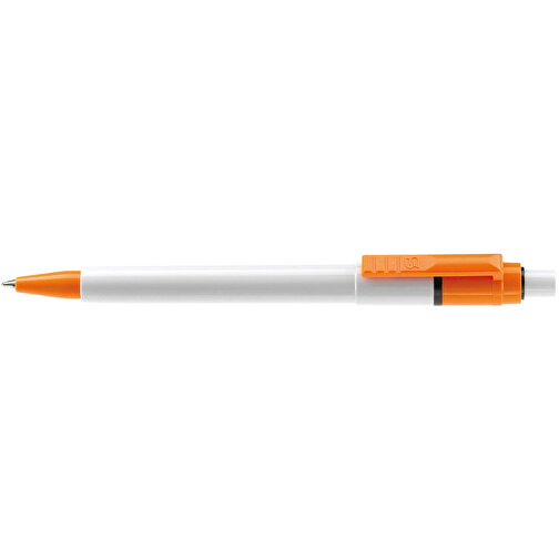 Kugelschreiber Baron Colour Hardcolour , weiss / orange, ABS, 13,30cm (Länge), Bild 3