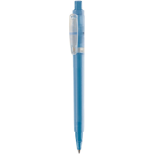 Kugelschreiber Baron ´03 Ice Frosty , gefrostet blau, ABS, 13,30cm (Länge), Bild 1