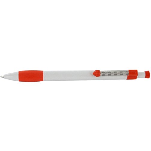Kugelschreiber Spring Grippy , Ritter-Pen, orange/weiß, ABS-Kunststoff, 14,10cm (Länge), Bild 3
