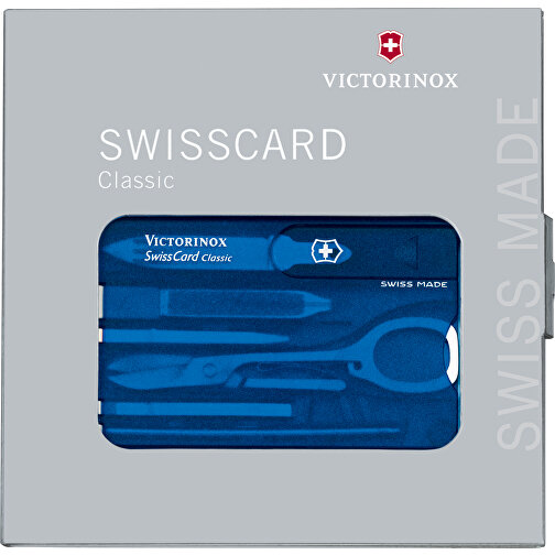 Victorinox Swiss Card 'CLASSIC' , Victorinox, blau transparent, Kunststoff matt, 8,20cm x 0,45cm x 5,40cm (Länge x Höhe x Breite), Bild 3
