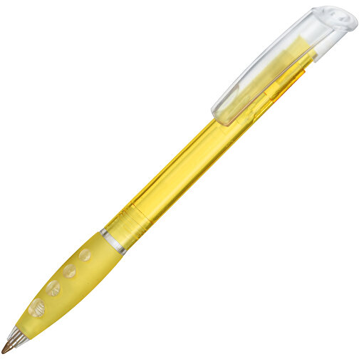 Kugelschreiber BUBBLE TRANSPARENT , Ritter-Pen, ananas-gelb, ABS-Kunststoff, 14,40cm (Länge), Bild 2