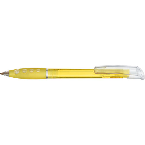 Kugelschreiber BUBBLE TRANSPARENT , Ritter-Pen, ananas-gelb, ABS-Kunststoff, 14,40cm (Länge), Bild 3