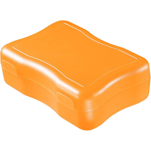 Brotzeitdose 'Wave', Gross , standard-orange, Kunststoff, 17,80cm x 6,00cm x 12,20cm (Länge x Höhe x Breite), Bild 1