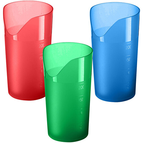 Trinkbecher 'Ergonomie' 0,2 L , trend-blau PP, Kunststoff, 11,80cm (Höhe), Bild 2
