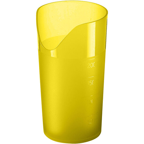 Trinkbecher 'Ergonomie' 0,2 L , trend-gelb PP, Kunststoff, 11,80cm (Höhe), Bild 1