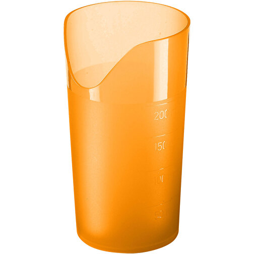 Trinkbecher 'Ergonomie' 0,2 L , trend-orange PP, Kunststoff, 11,80cm (Höhe), Bild 1