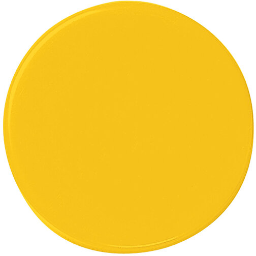 Magnet 'Rund' , standard-gelb, Kunststoff, 0,80cm (Höhe), Bild 1