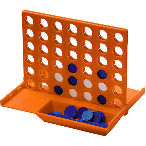 Denkspiel 'Gewinn Mit 4' , standard-orange, Kunststoff, 12,90cm x 10,50cm x 9,50cm (Länge x Höhe x Breite), Bild 1