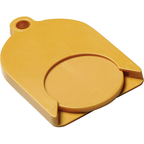 Chip-Schlüsselanhänger 'Ghost' Mit Chip , standard-gelb, Kunststoff, 4,50cm x 0,30cm x 3,00cm (Länge x Höhe x Breite), Bild 1