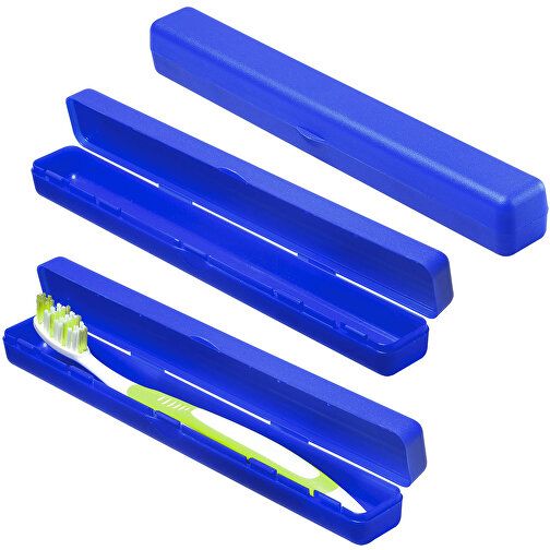 Schutzbox 'Zahnbürste' , trend-blau PP, Kunststoff, 20,50cm x 2,40cm x 2,60cm (Länge x Höhe x Breite), Bild 1