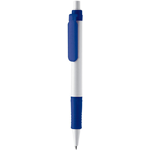 Kugelschreiber Vegetal Pen Hardcolour , weiß / dunkelblau, PLA, 13,70cm (Länge), Bild 1