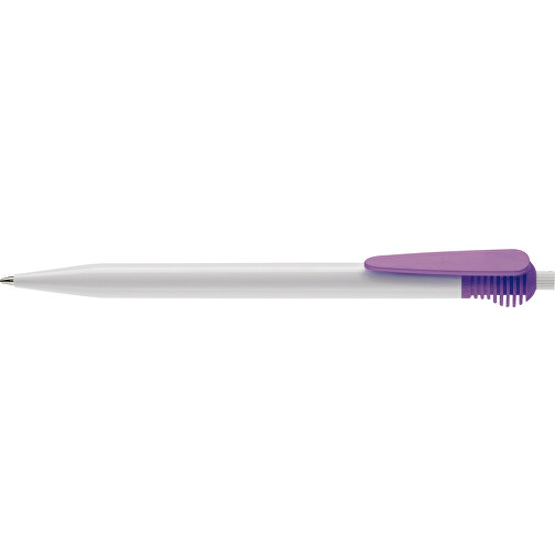 Kugelschreiber Cosmo Hardcolour , weiß / purple, ABS, 14,70cm (Länge), Bild 1
