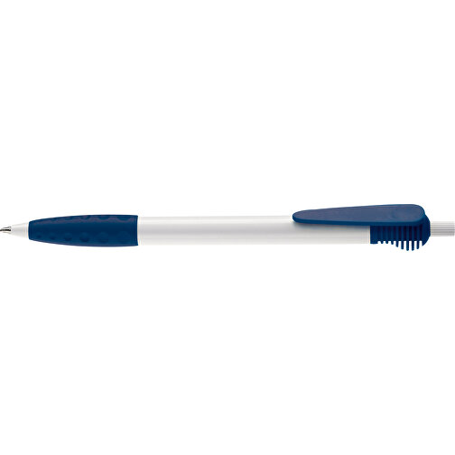 Kugelschreiber Cosmo Grip HC , weiß / dunkelblau, ABS, 14,70cm (Länge), Bild 3