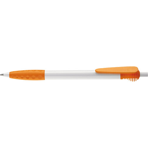 Kugelschreiber Cosmo Grip HC , weiss / orange, ABS, 14,70cm (Länge), Bild 3