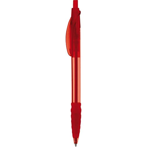 Kugelschreiber Cosmo Transparent , transparent rot, ABS, 14,50cm (Länge), Bild 1