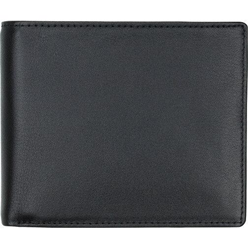 Geldscheintasche M. RFID Folie , schwarz, Rindnappaleder, 10,00cm x 11,50cm (Länge x Breite), Bild 2