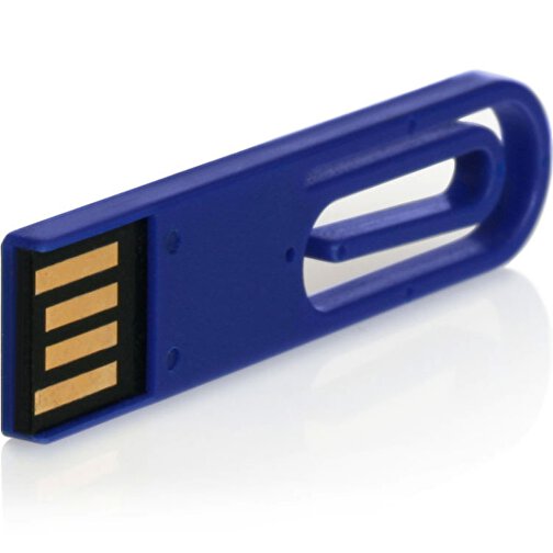 USB-Stick CLIP IT! 2GB , Promo Effects MB , blau MB , 2 GB , Kunststoff MB , 3 - 10 MB/s MB , 5,30cm x 1,28cm (Länge x Breite), Bild 2