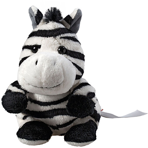 XXL Zebra , schwarz/weiß, Polyester, Mikrofaser, Polyesterfasern, PET-Pellets im Gewebebeutel, 12,50cm x 11,50cm x 10,00cm (Länge x Höhe x Breite), Bild 1