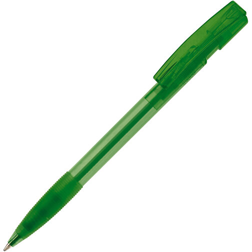 Kugelschreiber Nash Transparent Mit Gummigriff , transparent grün, ABS, 14,50cm (Länge), Bild 2