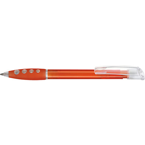 Kugelschreiber BUBBLE TRANSPARENT , Ritter-Pen, flamingo, ABS-Kunststoff, 14,40cm (Länge), Bild 3