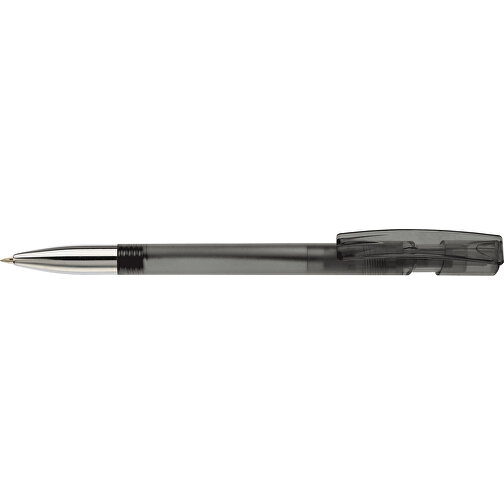 Kugelschreiber Nash Transparent Mit Metallspitze , transparent schwarz, ABS & Metall, 14,50cm (Länge), Bild 3