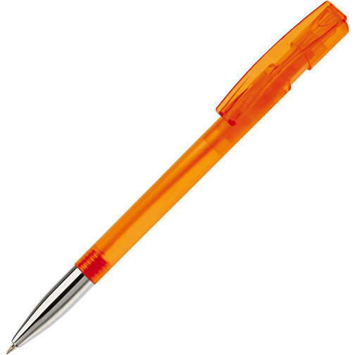 Kugelschreiber Nash Transparent Mit Metallspitze , transparent orange, ABS & Metall, 14,50cm (Länge), Bild 2