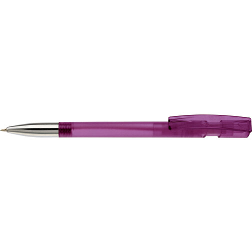 Kugelschreiber Nash Transparent Mit Metallspitze , transparent violett, ABS & Metall, 14,50cm (Länge), Bild 3