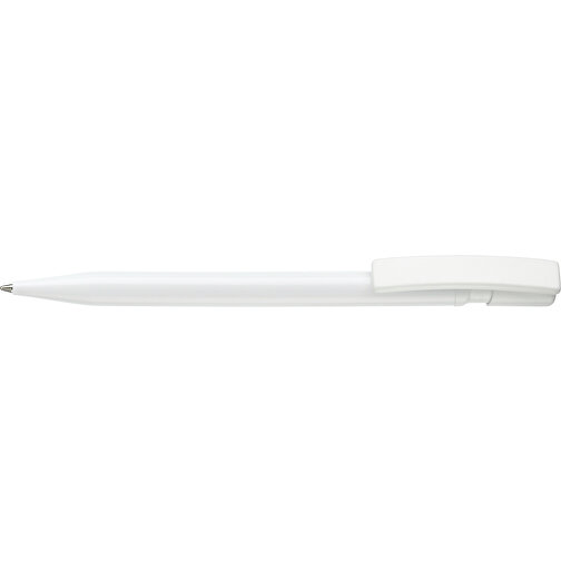 Kugelschreiber Nash Hardcolour , weiss / weiss, ABS, 14,50cm (Länge), Bild 3