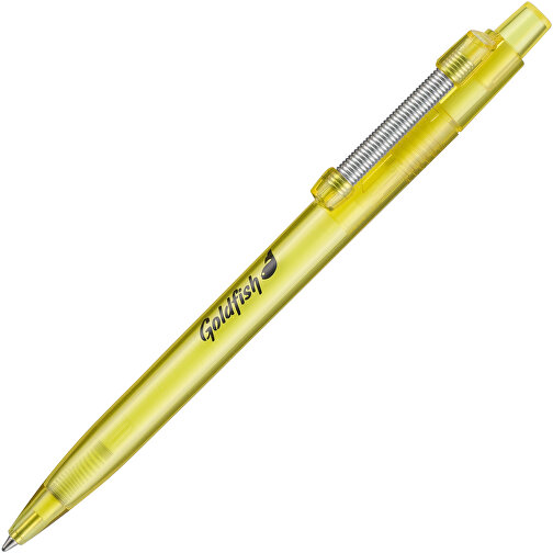 Kugelschreiber STRONG TRANSPARENT , Ritter-Pen, ananas-gelb, ABS, Metall, 14,60cm (Länge), Bild 2