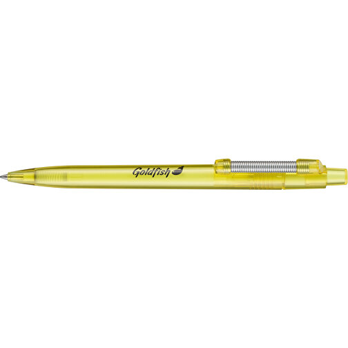 Kugelschreiber STRONG TRANSPARENT , Ritter-Pen, ananas-gelb, ABS, Metall, 14,60cm (Länge), Bild 3