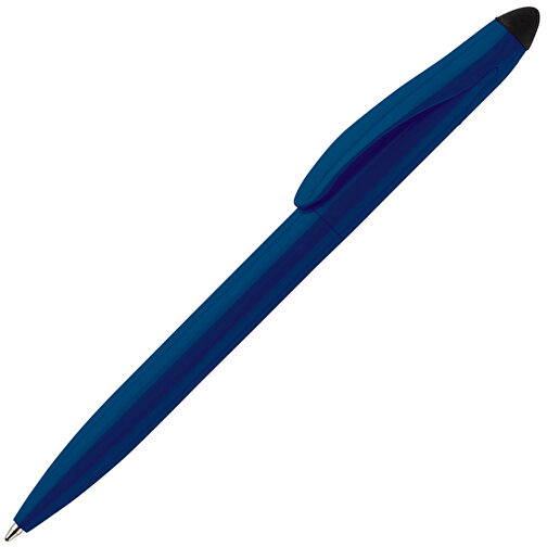 Stylus Kugelschreiber Touchy , dunkelblau / schwarz, ABS, 14,50cm (Länge), Bild 2