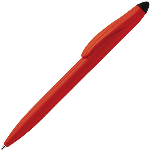 Stylus Kugelschreiber Touchy , rot / schwarz, ABS, 14,50cm (Länge), Bild 2