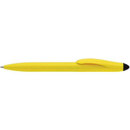 Stylus Kugelschreiber Touchy , gelb / schwarz, ABS, 14,50cm (Länge), Bild 3