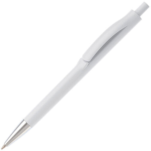Kugelschreiber Basic X , weiss, ABS, 14,00cm (Länge), Bild 2
