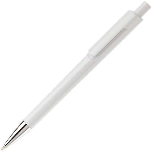 Kugelschreiber Illusion , weiß / weiß, ABS, 13,90cm (Länge), Bild 2