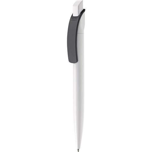 Kugelschreiber Cube Hardcolour , weiß / schwarz, ABS, 14,70cm (Länge), Bild 1