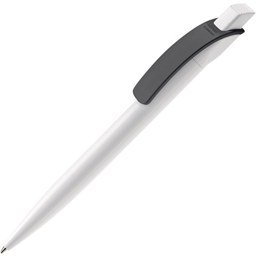 Kugelschreiber Cube Hardcolour , weiß / schwarz, ABS, 14,70cm (Länge), Bild 2