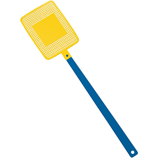 Fliegenklatsche 'Rechteck' , blau, gelb, PPC+PS, 43,50cm x 0,50cm x 10,00cm (Länge x Höhe x Breite), Bild 1