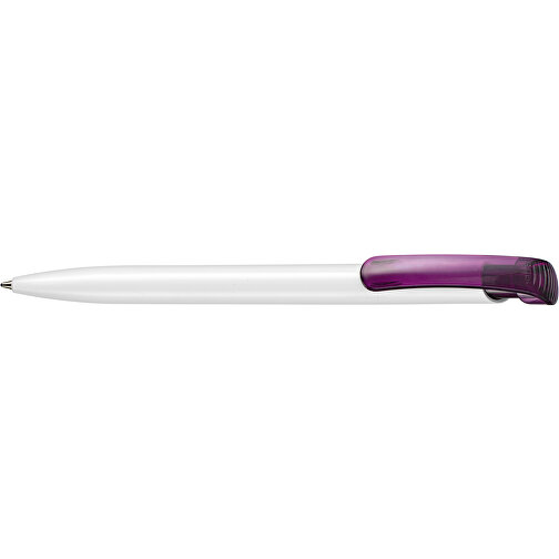 Kugelschreiber Clear ST , Ritter-Pen, pflaumen-lila, ABS-Kunststoff, 14,80cm (Länge), Bild 3