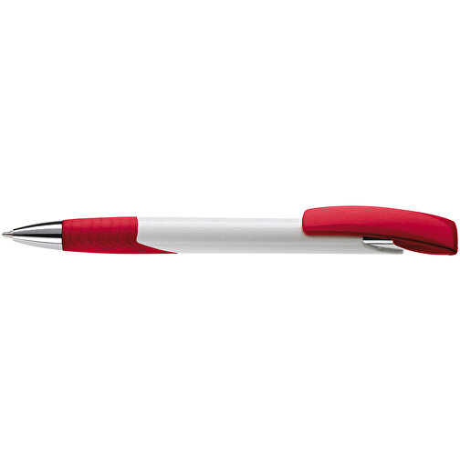 Kugelschreiber Zorro Hardcolour , weiss / rot, ABS & Metall, 14,50cm (Länge), Bild 3