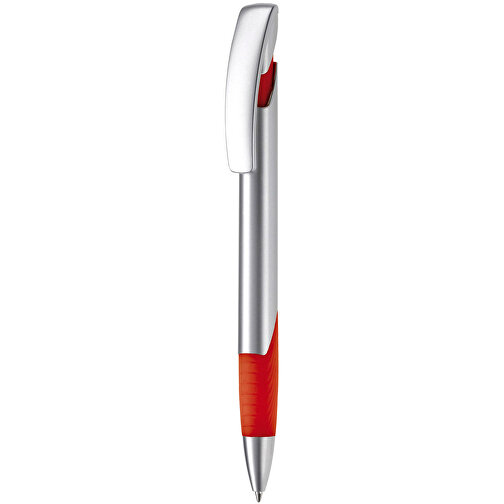 Kugelschreiber Zorro Silver , silber / rot, ABS & Metall, 14,50cm (Länge), Bild 1