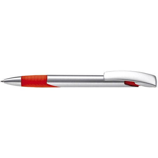 Kugelschreiber Zorro Silver , silber / rot, ABS & Metall, 14,50cm (Länge), Bild 3