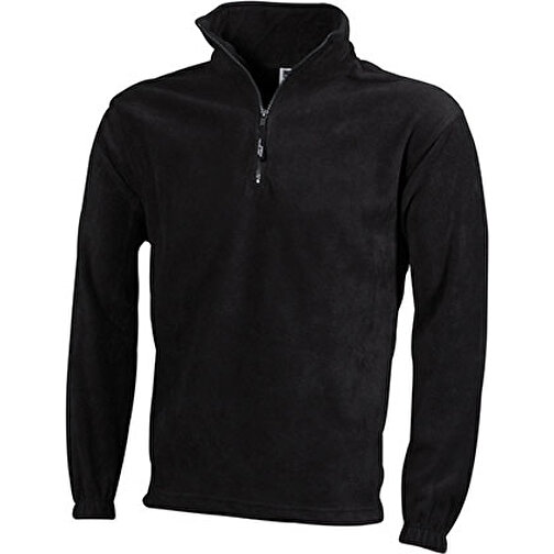 Half-Zip Fleece , James Nicholson, dark-grau, 100% Polyester, XL, , Bild 1