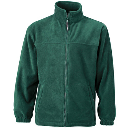 Full-Zip Fleece , James Nicholson, dark-grün, 100% Polyester, L, , Bild 1